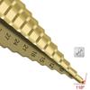 HSS Step Cone Drill Bit 4-42mm Round Handle Titanium Plated Hole Cutter Spiral Fluted Step Cone Drill Wood Metal Hole Cutter