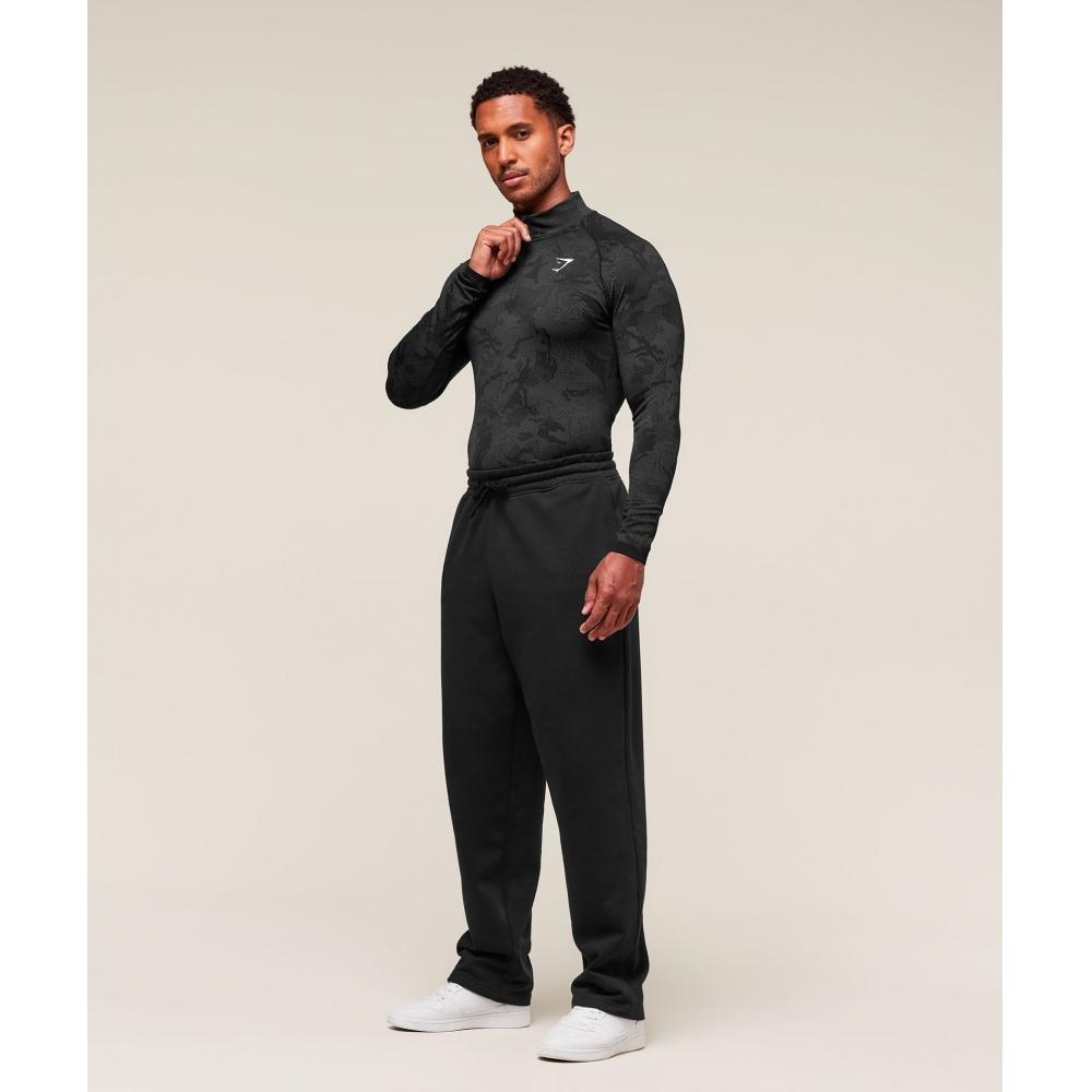 Gymshark Geo Seamless 1 4 Zip Black Charcoal Grey A2b3j Bbf9