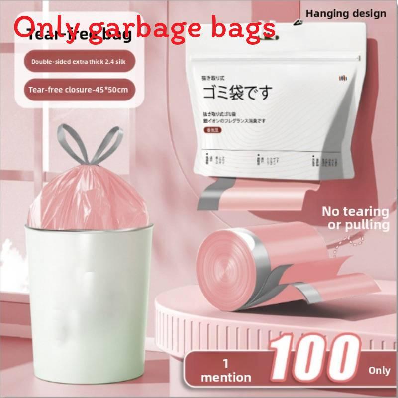Heavy Duty Drawstring Garbage Bags For Kitchen And Bathroom Use With Durable Pe Material