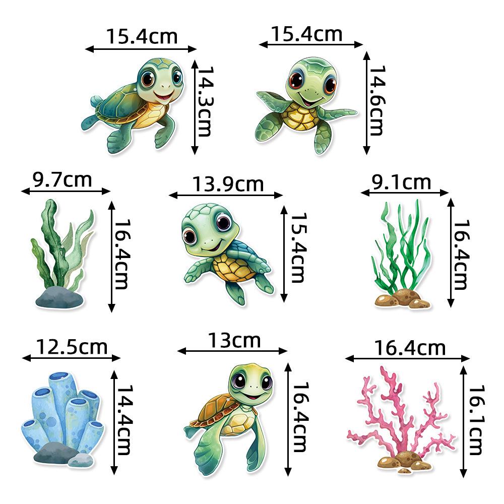 Turtle-themed Birthday Party Decoration Set Flag-pulling Spiral Birthday Party Decoration Venue Arrangement