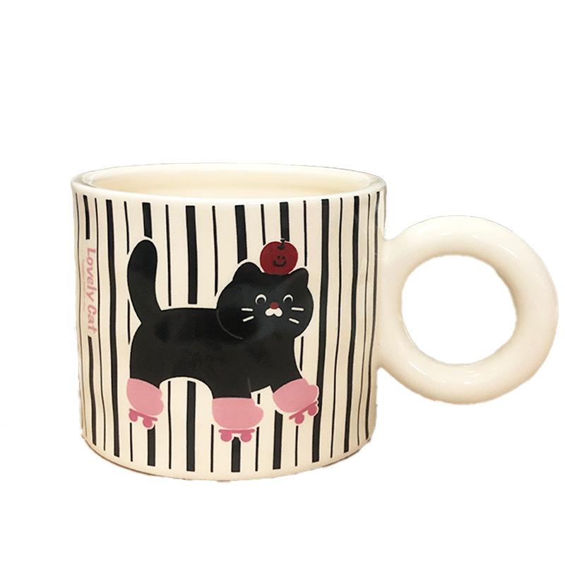 Souvenir Graduation Gift Gift for Teacher Gift Box Creative Practical Cup for Women New Cute Cat Ceramic Mug