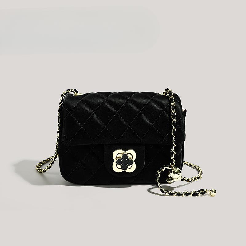 Pink Small Square Bag Women's Square Fat Bag One Shoulder Diagonal Straddle Bag