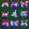 LED Christmas Antler Headband Reindeer Light Up Headband Luminous Hair Hoop Children Party Costume Cute Xmas Decoration 2024
