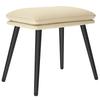 Cream Fabric Relaxation Armchair with Footstool