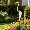 Flamingos Yard Decorations Plastic Flamingo Lawn Statue with Metal Stakes
