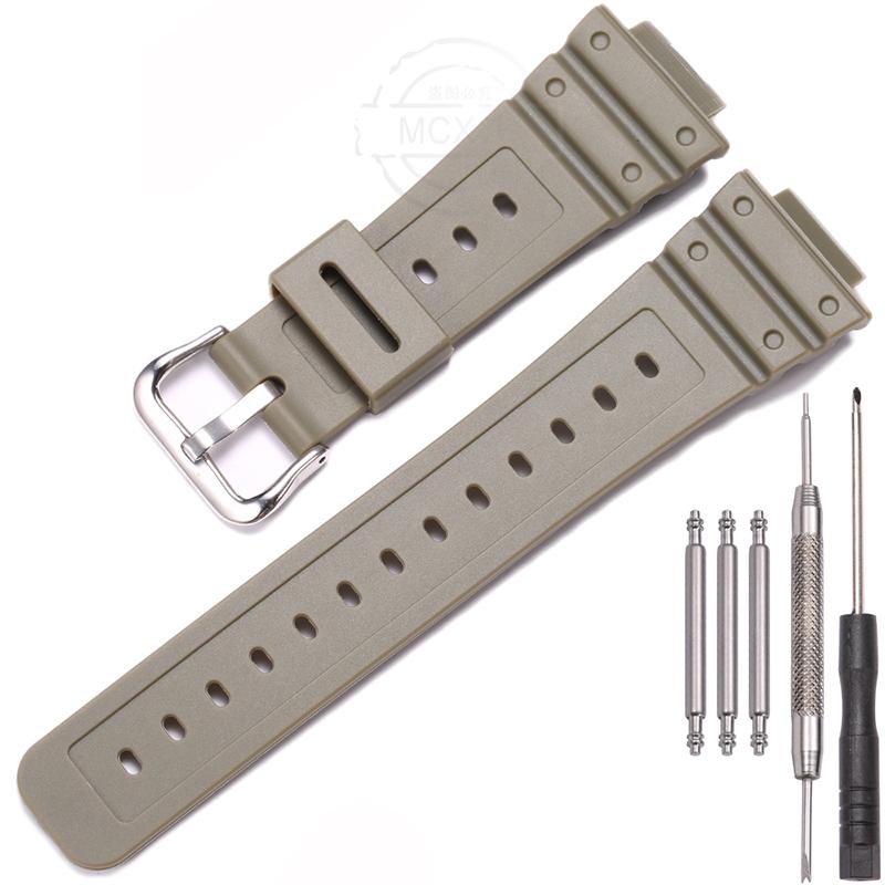 16mm Resin Strap Suitable For Casio DW-5900 DW-6900 5600E GW-M5610 Band Bracelet Pin Buckle Accessories