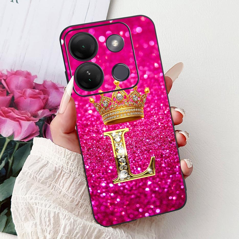 For Infinix Smart 7 HD Case X6516 Luxury Letters Cover Soft Silicone Phone Case For Infinix Smart 7 Plus Smart7 X6515 X6517 Bags