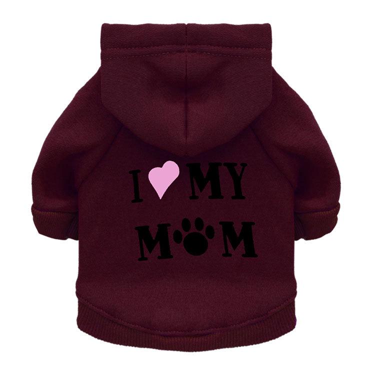 Dog Fleece Print Hoodie - Cozy Pet Clothing for Teddy, Spring to Winter