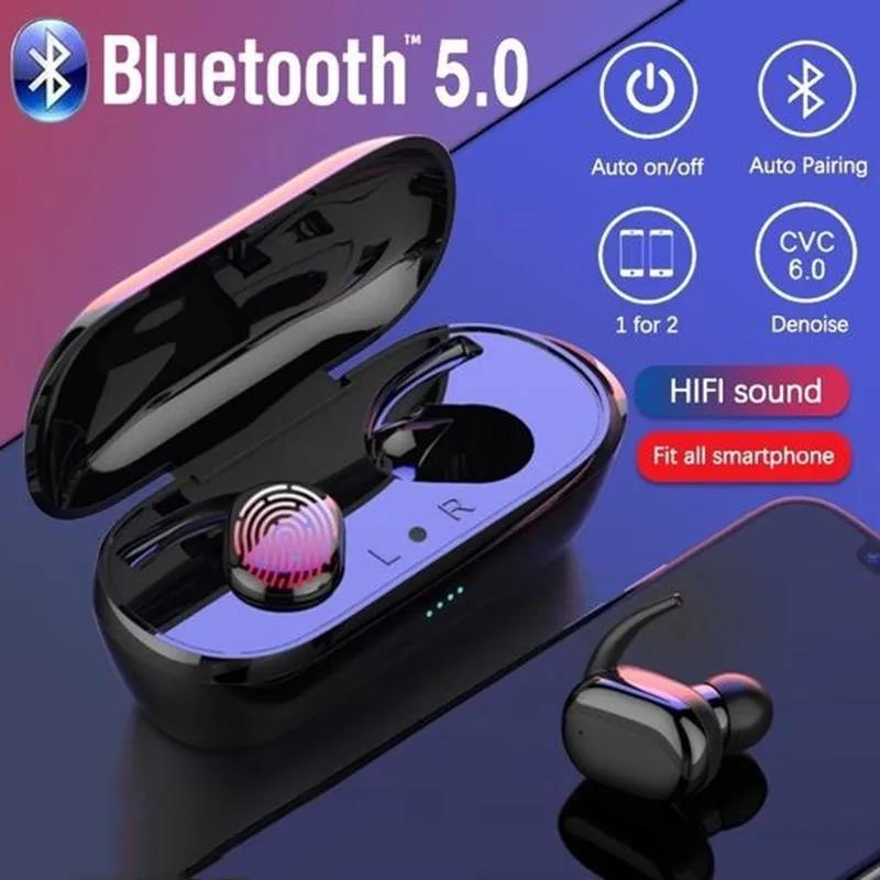 TWS Bluetooth Wireless Stereo Earphones Earbuds In-ear Noise Reduction Waterproof Headphones With Charging Case for smartphones