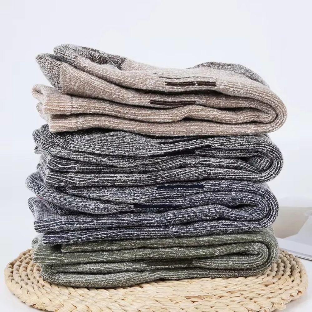 Fashion Fuzzy Merino Wool Socks Mountaineering Breathable Winter Warm Socks Thickened Thermal Socks For Men