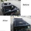 for 2007-2015 2016 2017 2018 Jeep Wrangler JK 4 Door Sun Shade Eclipse Top Cover Star Roof Mesh Provides UV Protection Cover
