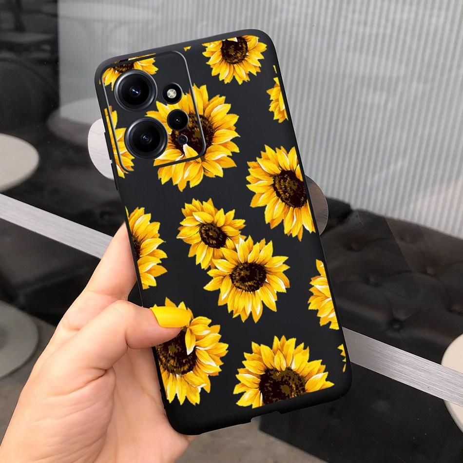 Case For Xiaomi Redmi Note 12 4G Note12 Pro Global Cute Sunflower Candy Color Soft Silicone Cover For Redmi Note 12 Pro 12Pro 5G