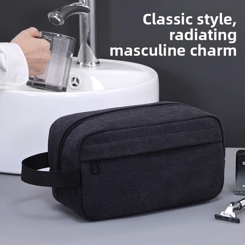 Canvas Travel Toiletry Bag With Water Wash Fabric For Men And Women