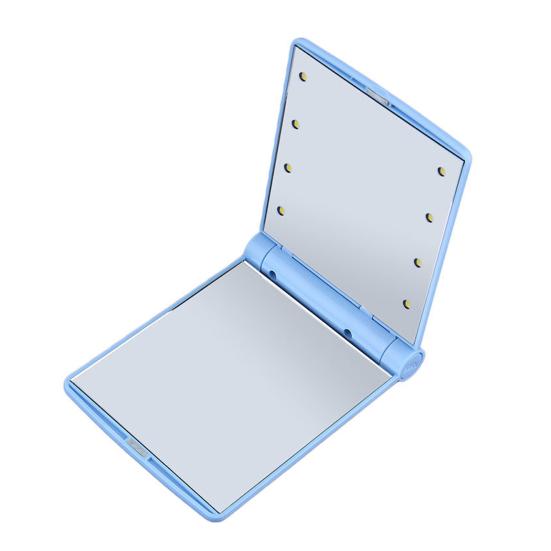 Foldable 8LED Lighted Makeup Vanity Mirror Tabletop Adjustable Brightness Lamp