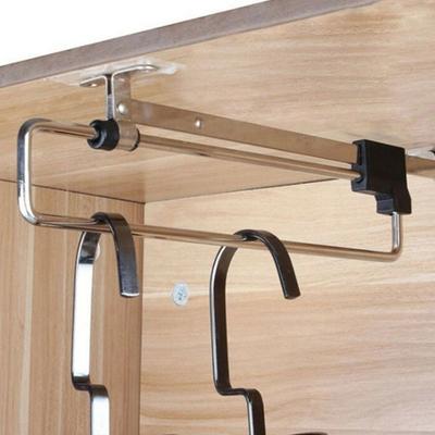 Retractable Wardrobe Rail Hanger Rack Organizer Pull Out Hanging Wardrobe Rail