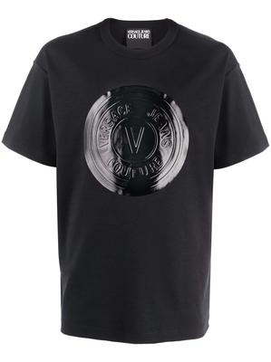 VERSACE JEANS COUTURE LOGO EMBELLISHED T-SHIRT. Unisex T-Shirt