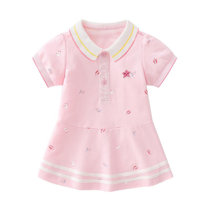 Summer 2024 Girls' Princess Polo Dress