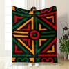 Geometric Design with Triangles, Lines, and a Central Circular Motif. for All Seasons Blanket Lunch Break Throw Gift