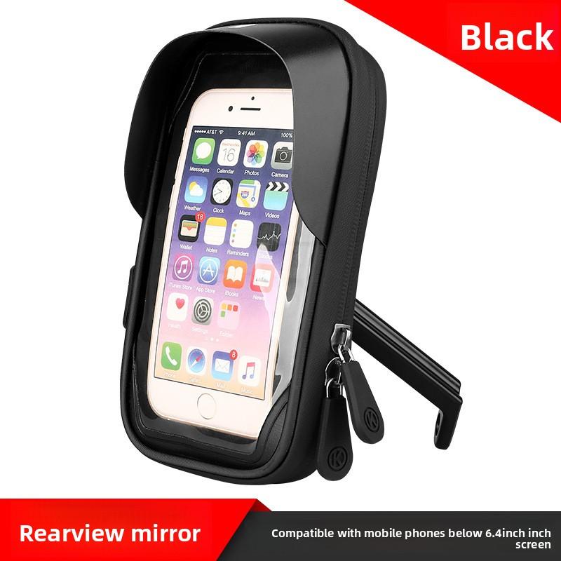 Waterproof phone holder for electric motorcycles, cycling navigation stand, mountain and road bike touch screen phone bag