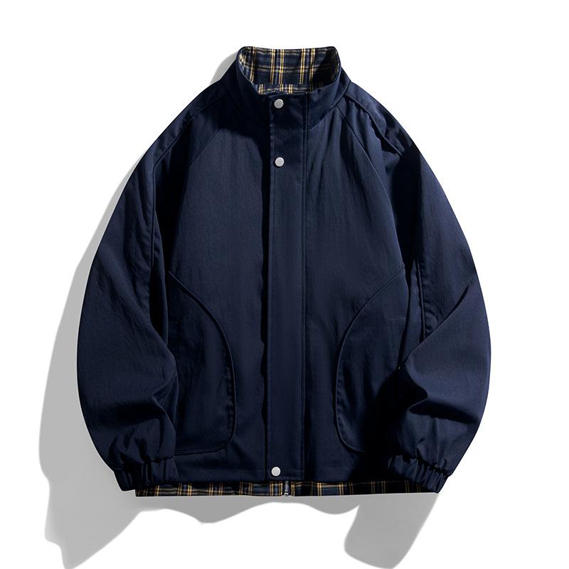 Stand-up Collar Jacket Men's Trendy Brand Loose Casual Spring and Autumn Waterproof Jacket Top