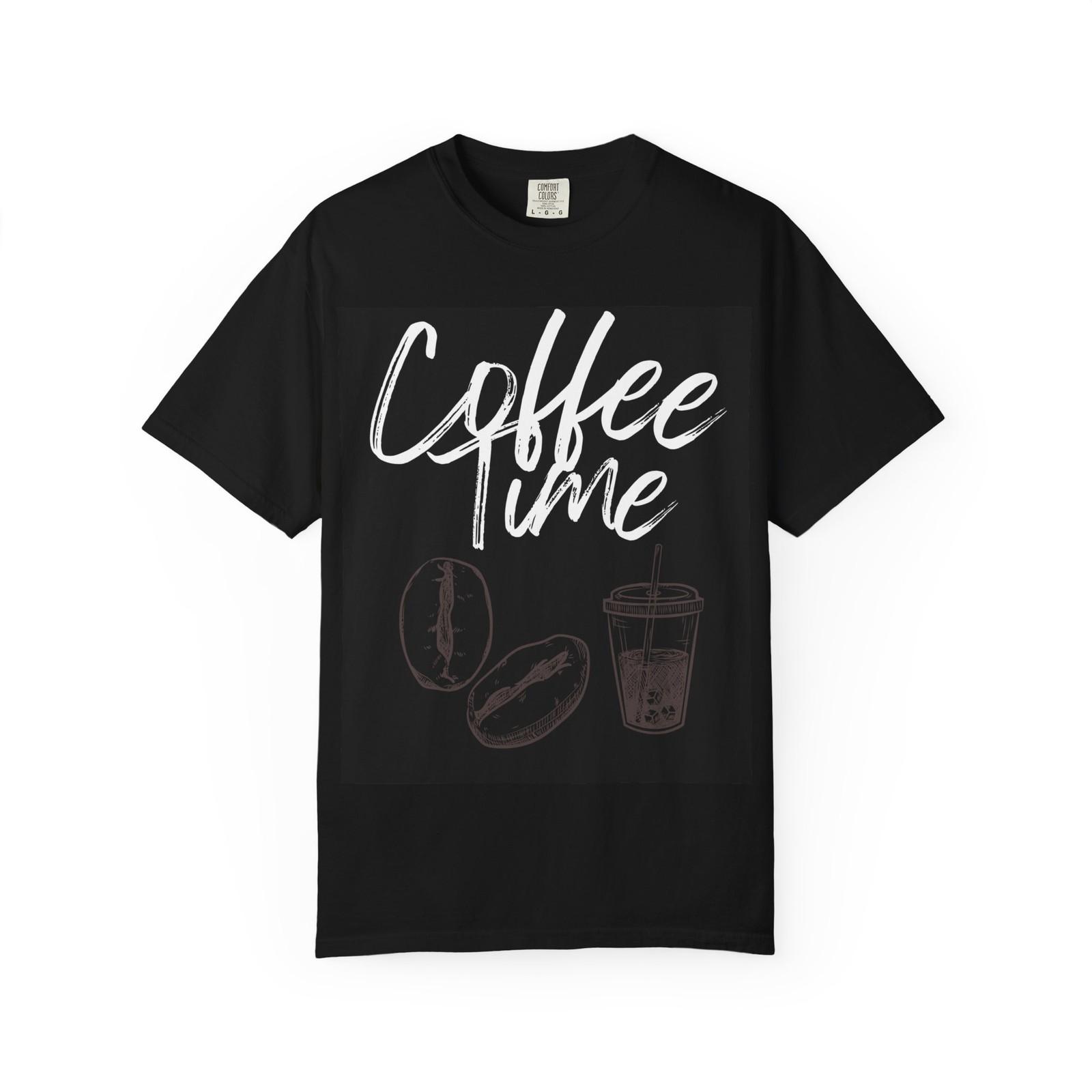 Coffee Time T-Shirt — Graphic Coffee Beans & Cup Tee for Coffee Lovers 3XL
