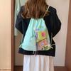 Transparent Pocket Korean Style Itabag Lightweight Shoulder Bag Cute Drawstring  Backpack  Girls