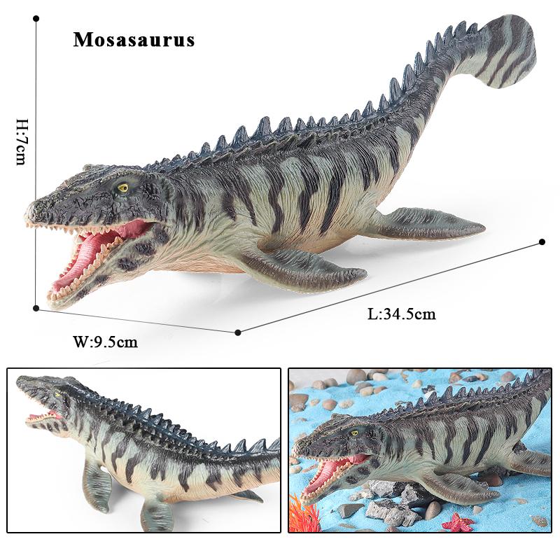 Oenux New Sealife Animals Model Prehistoric Mosasaurus Liopleurodon Kronosaurus Action Figures Solid PVC Collection Toy Kid Gift