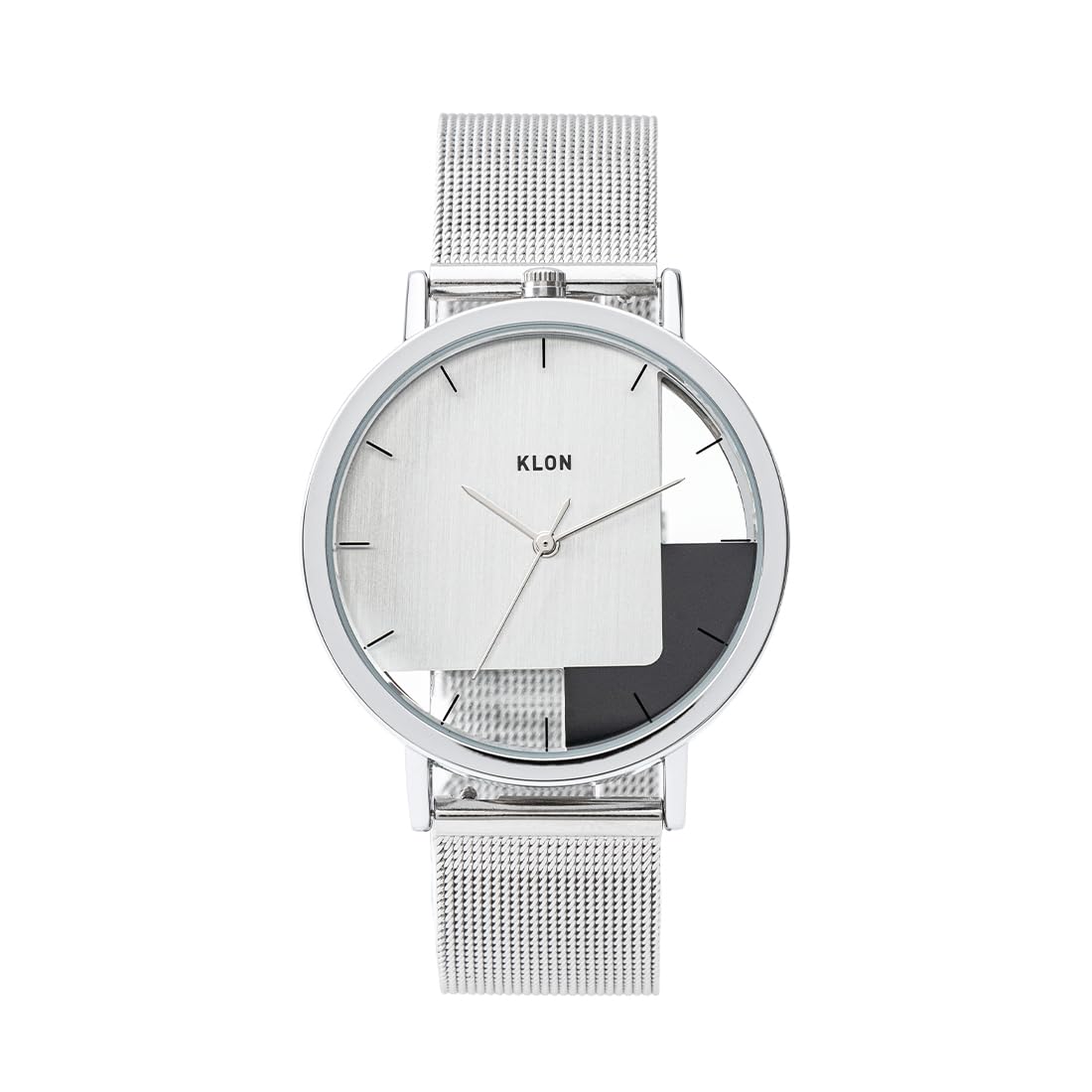 

Klon Skeleton and Simple Replacement KLON INVISIBLE OVERLAPPING TILES 38mm Watch, Clear, Men s Women s, Strap, SILVER,