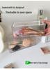 Transparent Dustproof Makeup Brush Storage Box with Lid - Large Capacity Vanity Organizer