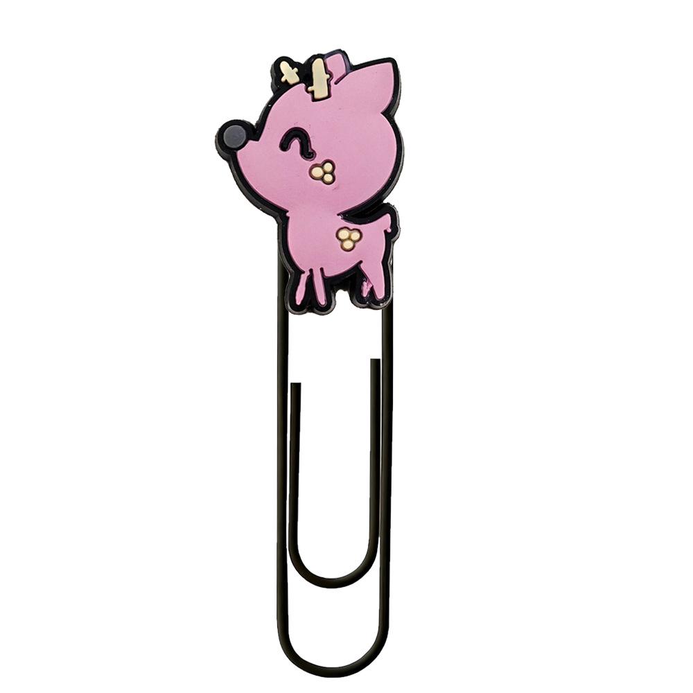 Small Animal Cartoon PVC Paper Clip Bookmark Spinner - Cute DIY Office Decoration
