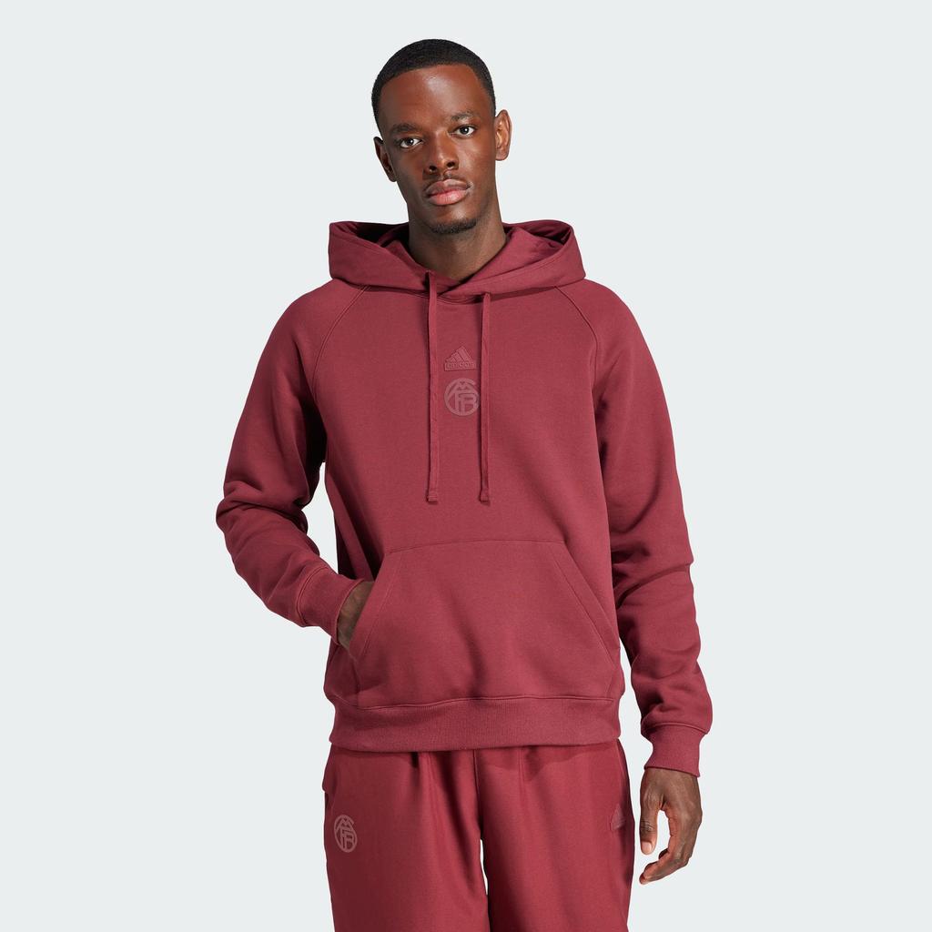 adidas FC Bayern Sweatshirts Men's Dark Red Hooded Moderate Regular HY3303