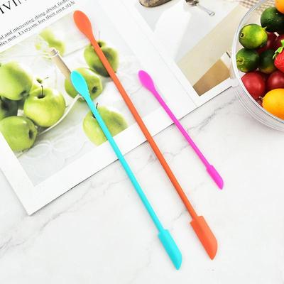 Set de 3 Mini Spatule din Silicon cu Cap Dublu: Unelte de săpat cosmetice și spatulă pentru sosuri