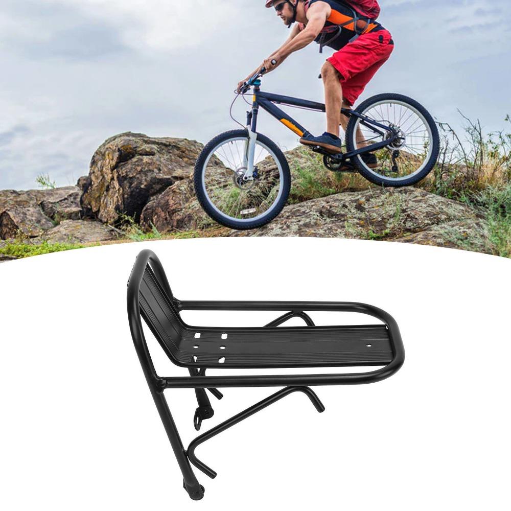 Portapacchi Anteriore in Lega di Alluminio per Bicicletta Attacco Forcella Anteriore Portapacchi per Bici da Montagna e Strada