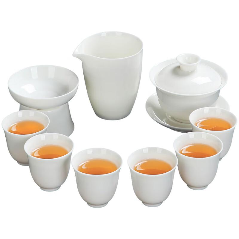 Shangqi Suet Jade Ceramic Travel Tea Set
