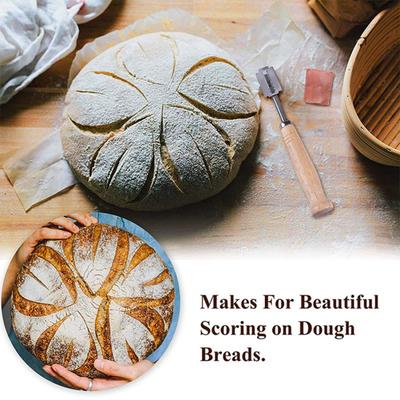 Bread Bow, taglierina curva per impasto per baguette e french toast con 5 lame, utensile da panetteria in saldo
