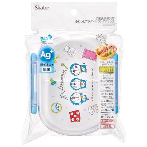 Skater Kids' Lunch Box, 1 Tier, 360ml, with Inner, Dome-Shaped, Fluffy Meal Container, Antibacterial, Made In Japan, Doraemon Line Design, Sanrio QAF2