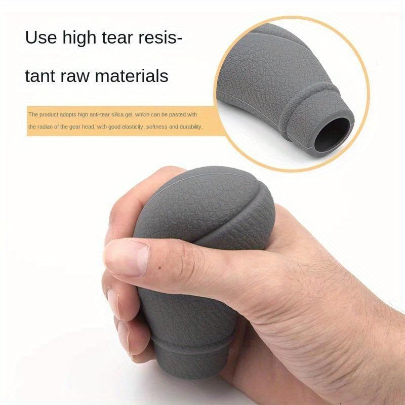 2pcs Car Auto Universal Silicone Shift Gear Knob Covers Handbrake Sleeve Protectors Car Styling Accessory Durable Knob Cover, Gear Shift Knob Cover
