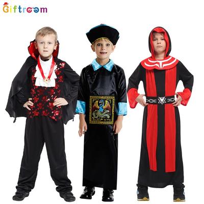 Halloween Kinderkleidung Männliches Dämon Zombie Kostüm Vampir Zauberer Robe Spiel Party Party Show Kostüm