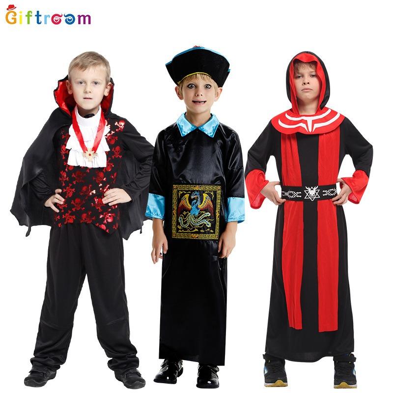 Halloween Children's Clothes Male Demon Zombie Costume Vampire Wizard Robe Play Party Party Show Costume