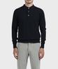 PANICALE Navy Cotton Collared Knit