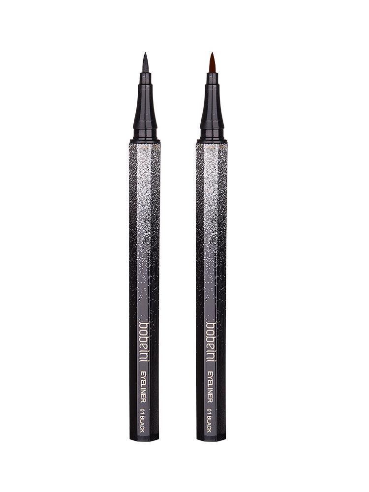 Berenice Starry Long-lasting Smudge-proof Liquid Eyeliner Pen - Fine Tip, Waterproof & Sweat-proof. 02# Brown