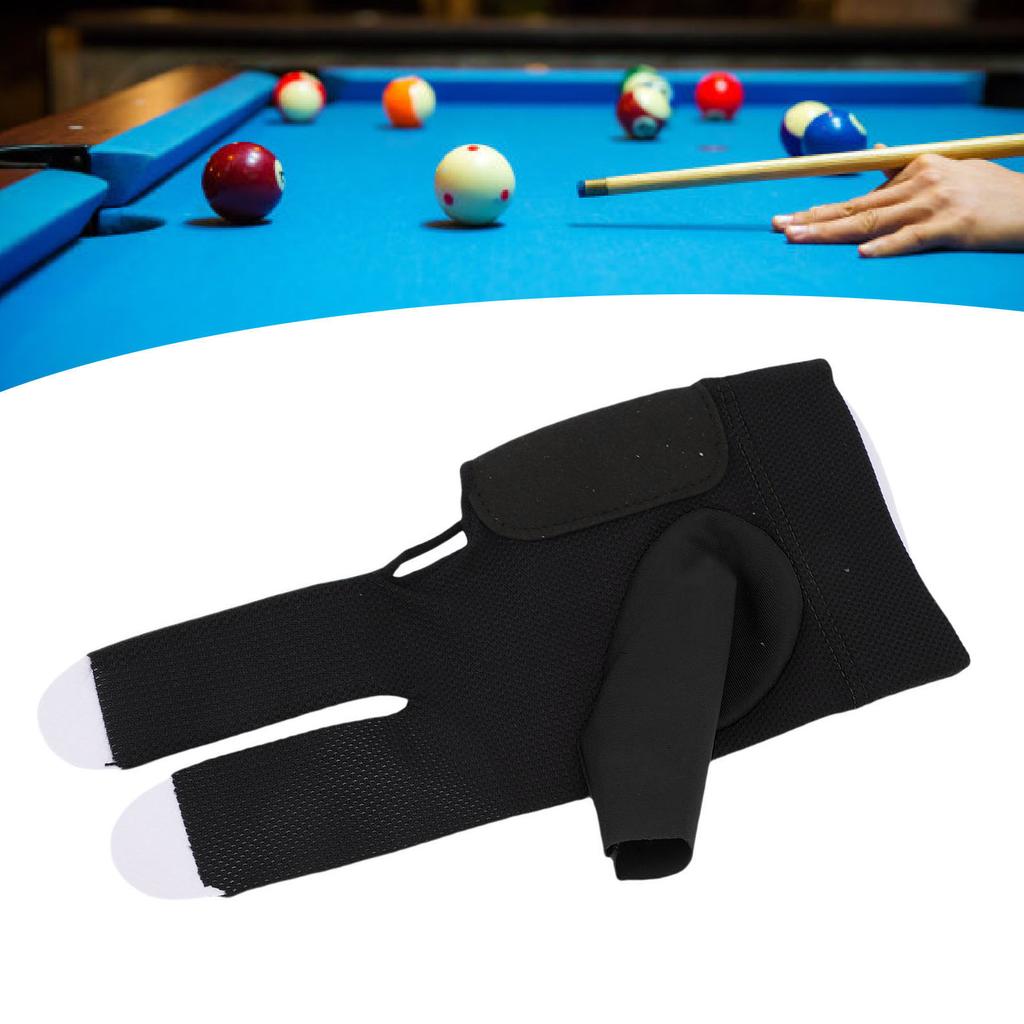 Left Hand Pool Glove 3 Finger Nylon Comfortable Elastic Billiard Pool Glove