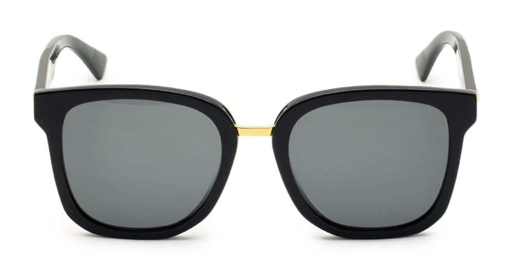 Bottega Veneta Asian BV1095SA Women's Sunglasses, Fit, 001, Black/Gray