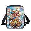 Cartoon One Piece School Crossbody Bag, Light Weight Unisex  Sling Bag for Boys Girls Age 6-10 Daily Outdoor Travel Casual Pack