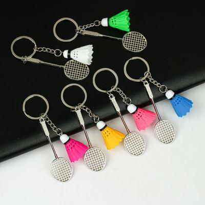 Mini Badminton Keychain Badminton Racket Backpack Accessory Sports Keyring Gifts for Badminton Lover Players