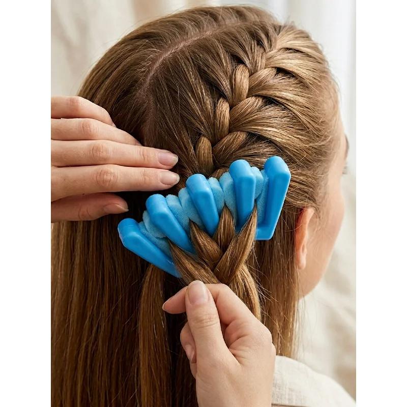 

1Pc DIY Hair Twister Curling Tool, Quick Styling Twist Bun Maker for Women Girls, Suitable for Straight Wavy Frizzy Hair синий