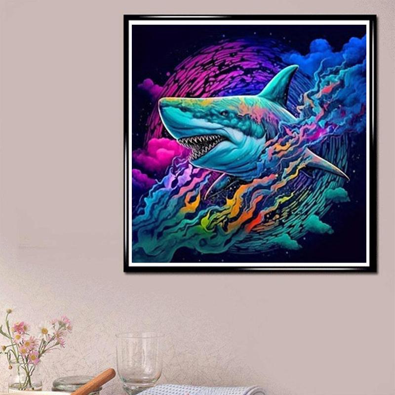 Full 5D DIY Diamond Painting Painted Shark Diamond Embroidery Full Cross Stitch Home Decoration Handmade Gift
