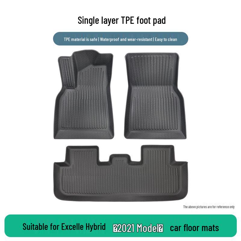 Buick Excelle 2021 Light Hybrid 3-Piece TPE Anti-Slip Floor Mat Set