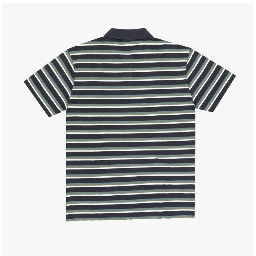 Maison KiTsun  Profile Fox Head PaTch Tricolor STripe Polo T shirT Om00209kj7010