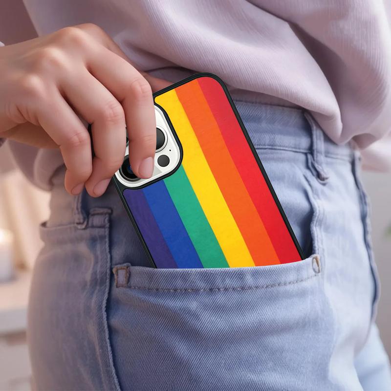 Gay Pride LGBT Rainbow Flag Phone Case For iPhone 17 Air 15 16e 14 13 Pro Max Coque 12 11 Pro Max PLUS Cover